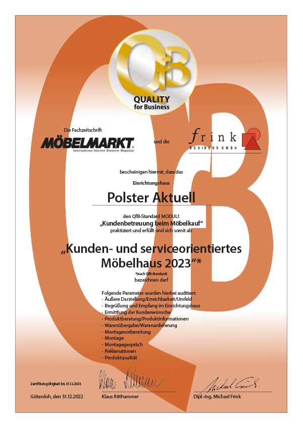 Urkunde_Frink_2023_KfM_PolsterAktuell